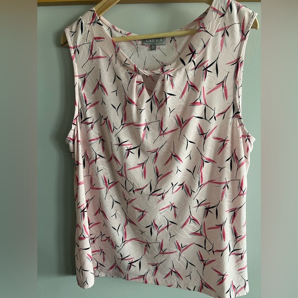 Laura Keyhole Boatneck Sleeveless Blouse XL - Picture 2 of 7